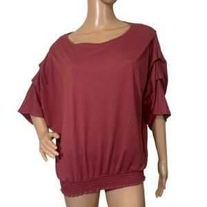 Daytrip Wine Dolman Top Size L